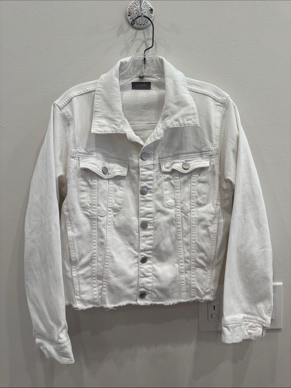 DL1961 White Denim Jacket Size L